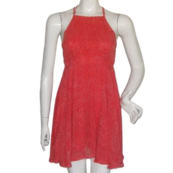 LULU'S Good Deeds Dress, XS, Red/White Polka dots, Strappy open back, Mini - Picture 1 of 14